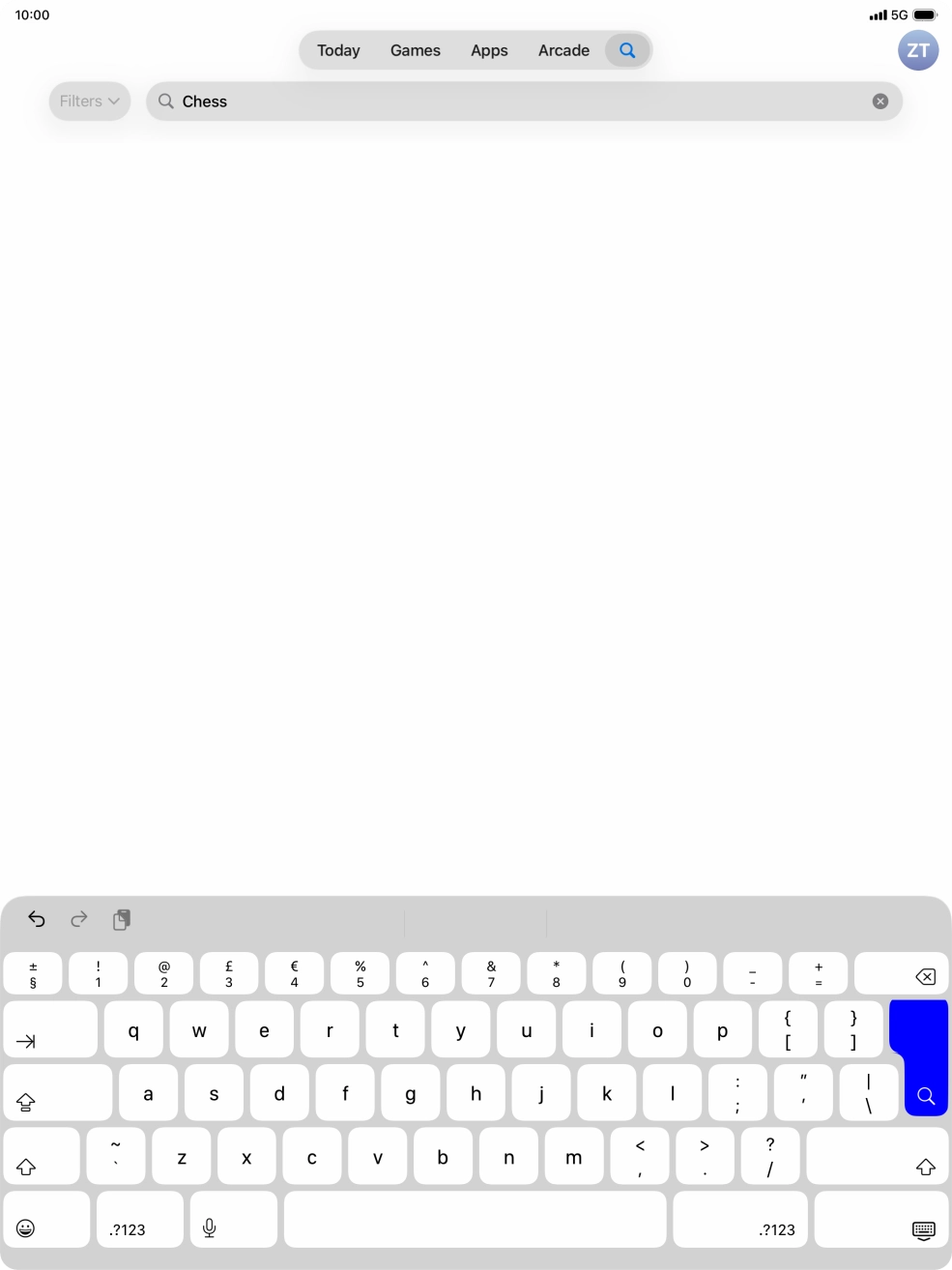 Key in the name or subject of the required app and press enter.