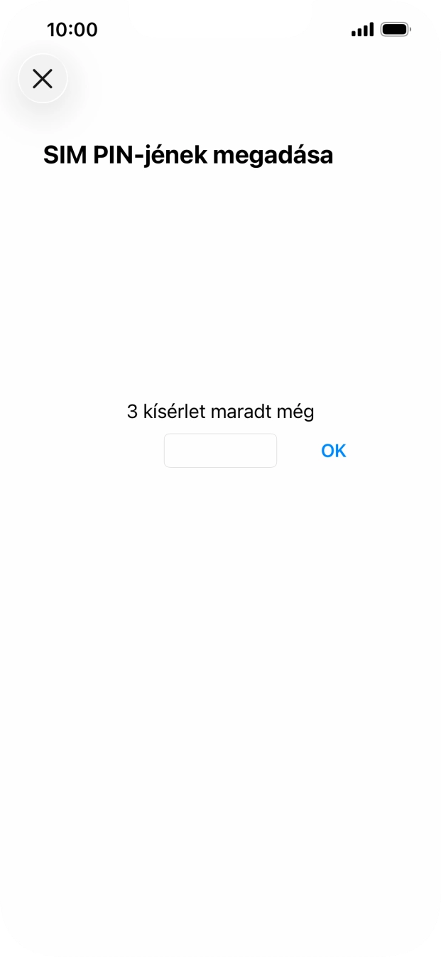 Amennyiben a SIM-kártyád zárolva van, írd be a PIN-kódodat, és válaszd az OK lehetőséget.