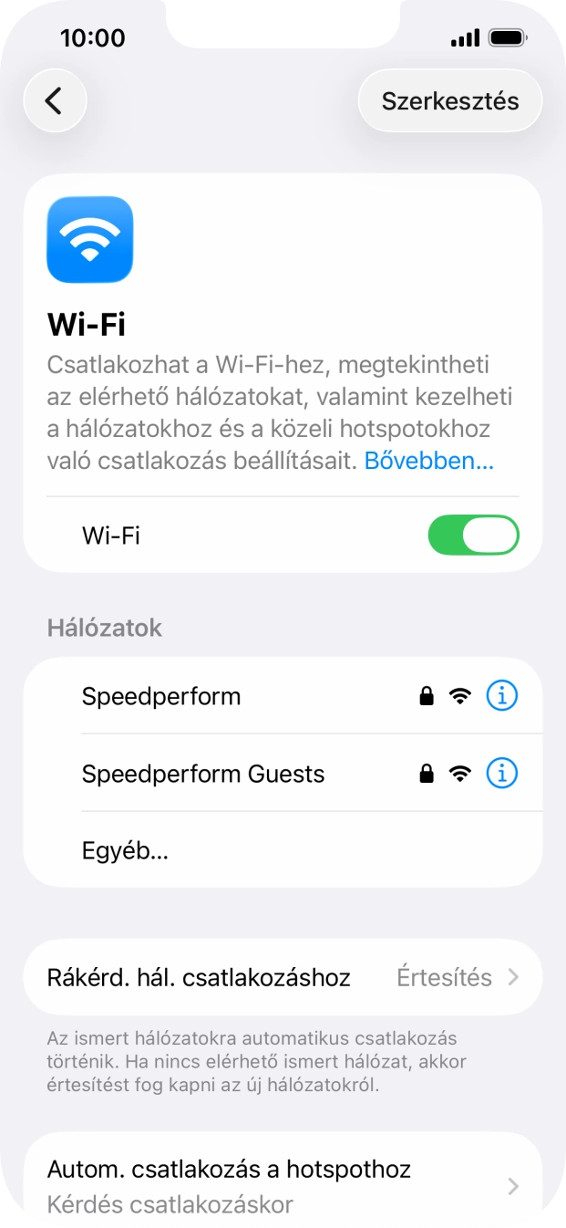 Kattints a kívánt Wi-Fi hálózatra, és írd be a Wi-Fi hálózathoz tartózó jelszót.