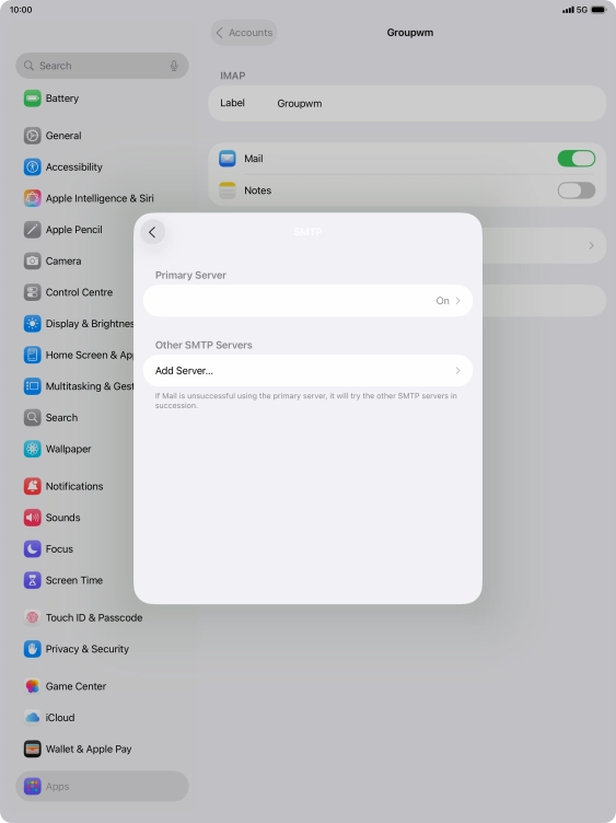 Press the field below 