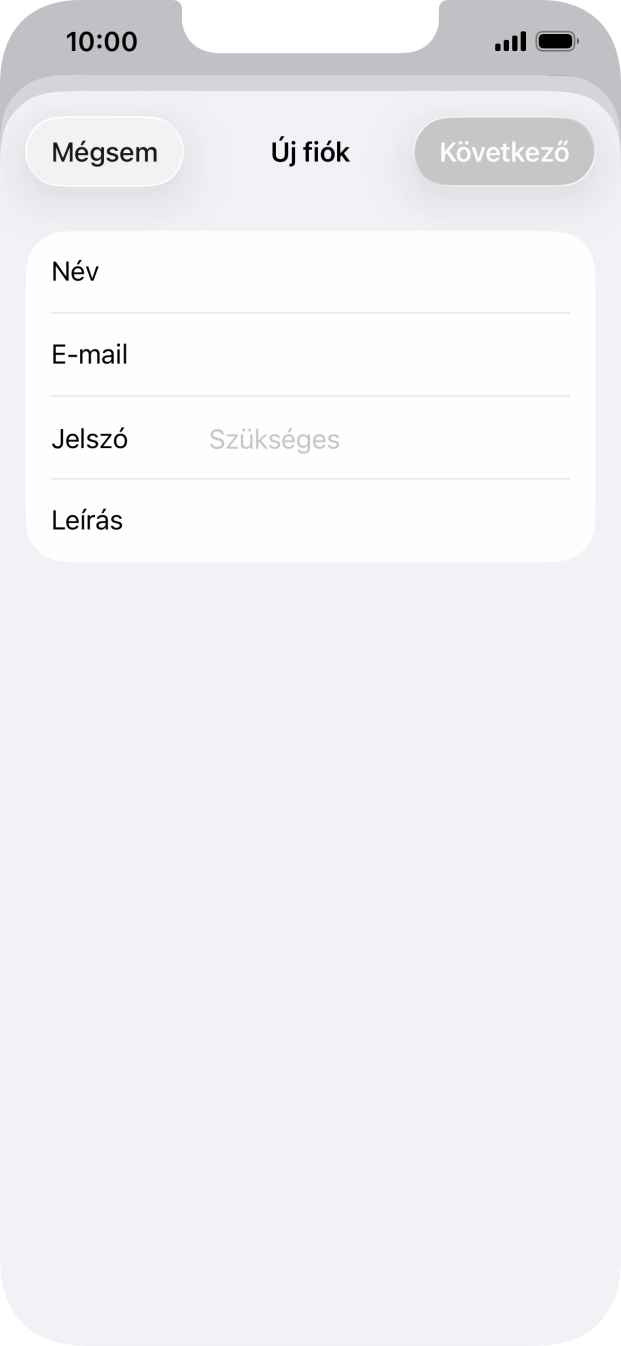 Kattints a Jelszó mezőre, és írd be az e-mail-fiókodhoz tartozó jelszót.