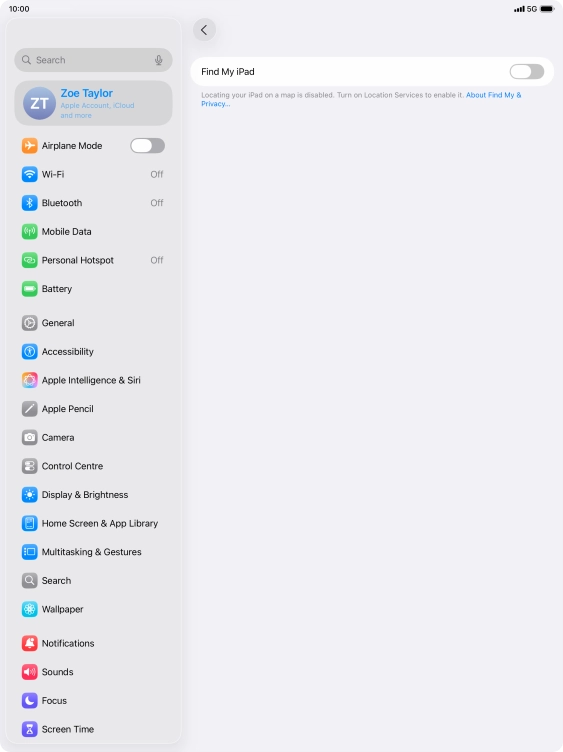 Press the indicator next to 