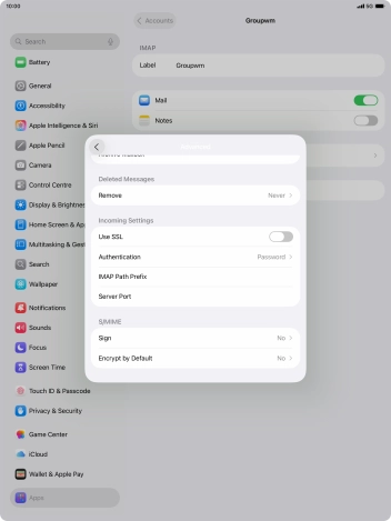 Press the indicator next to 
