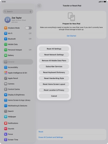 Press Reset Network Settings.