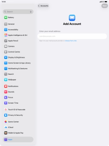 Press the field below 