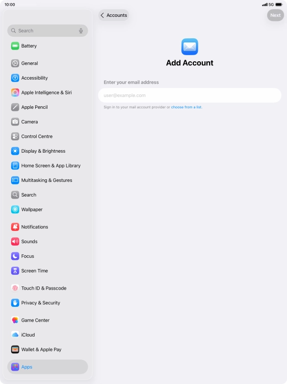 Press the field below 