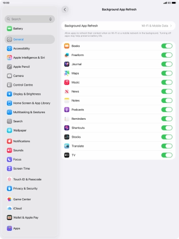 Press Background App Refresh.