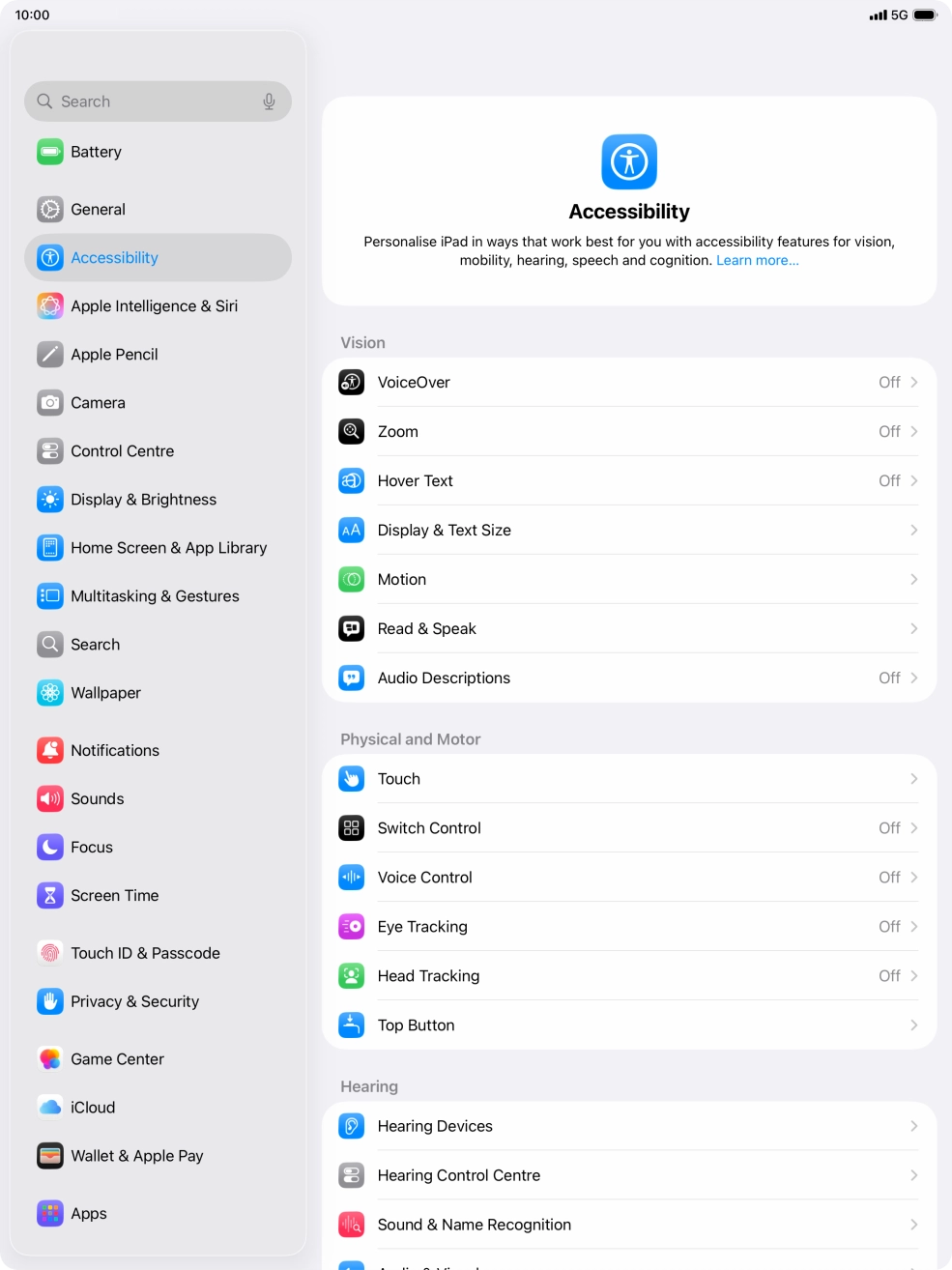 Press the required category below 