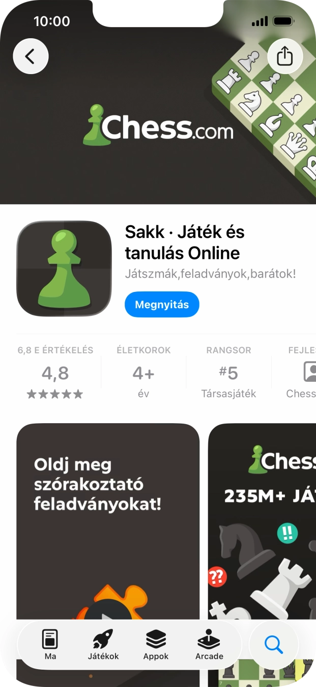 Húzd az ujjad felfelé a kijelző aljáról, hogy visszatérj a kezdőképernyőhöz.