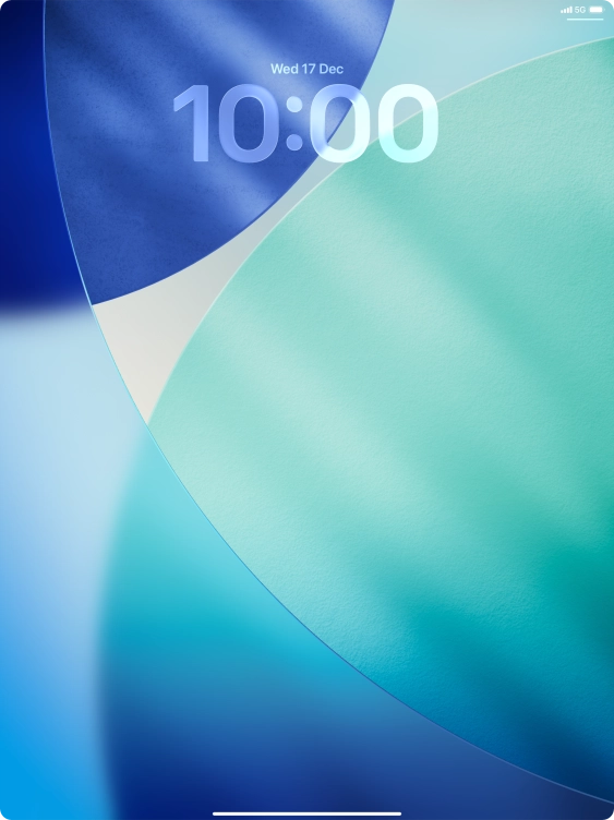 Slide your finger upwards starting from the bottom of the screen.