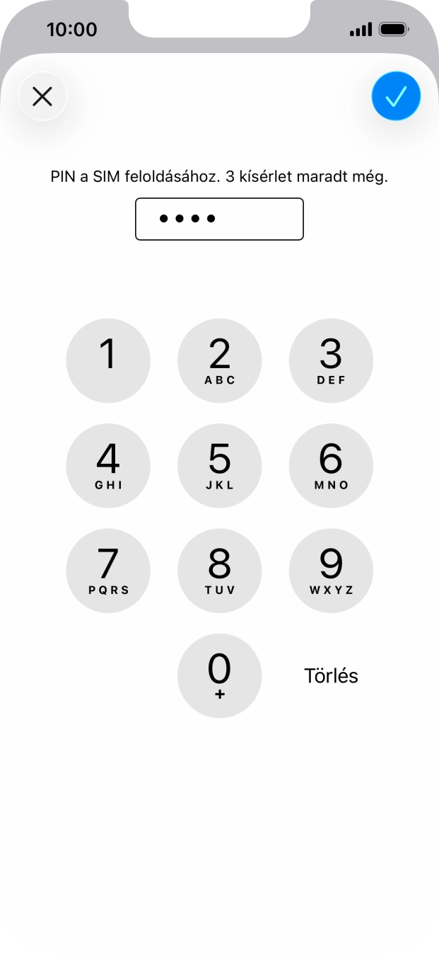 Írd be a PIN-kódod, és kattints a jóváhagyás ikonra.