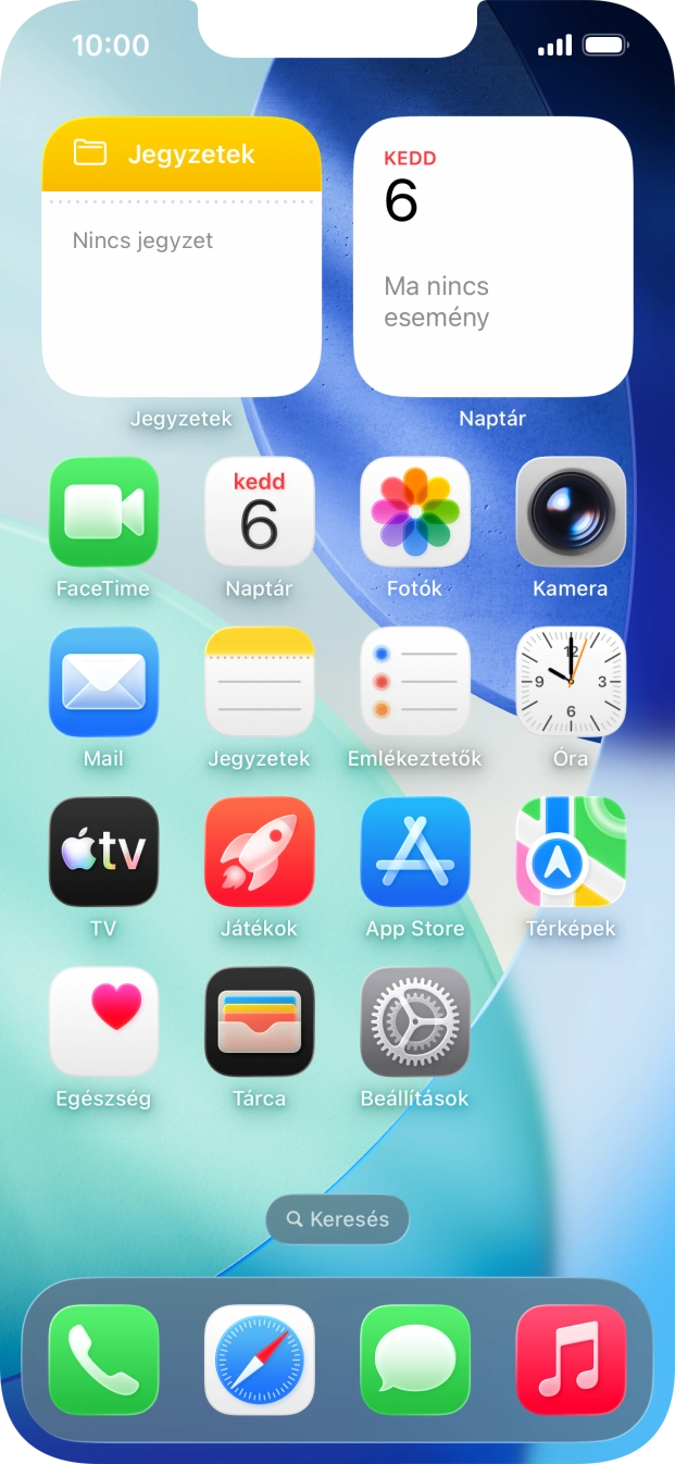 Válaszd a Beállítások lehetőséget.