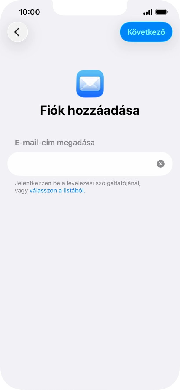 Válaszd a Következő lehetőséget.