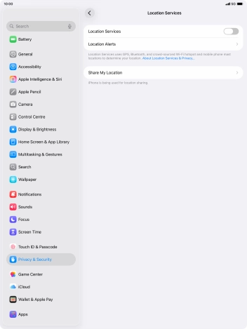 Press the indicator next to 