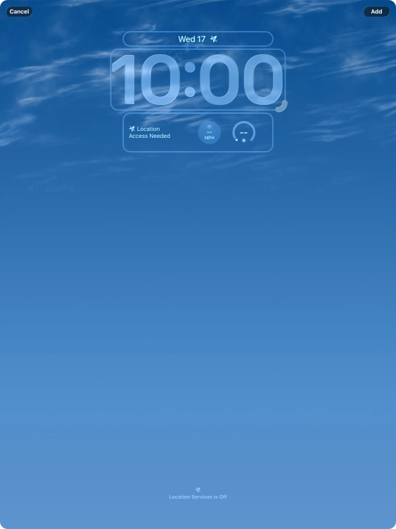 To customise the way the lock screen date is displayed, press the date widget and follow the instructions on the screen to select the required widget display mode.