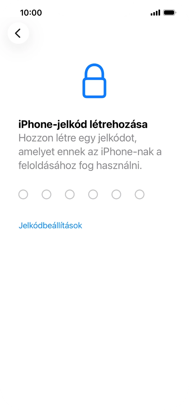 Válaszd a Jelkódbeállítások lehetőséget.