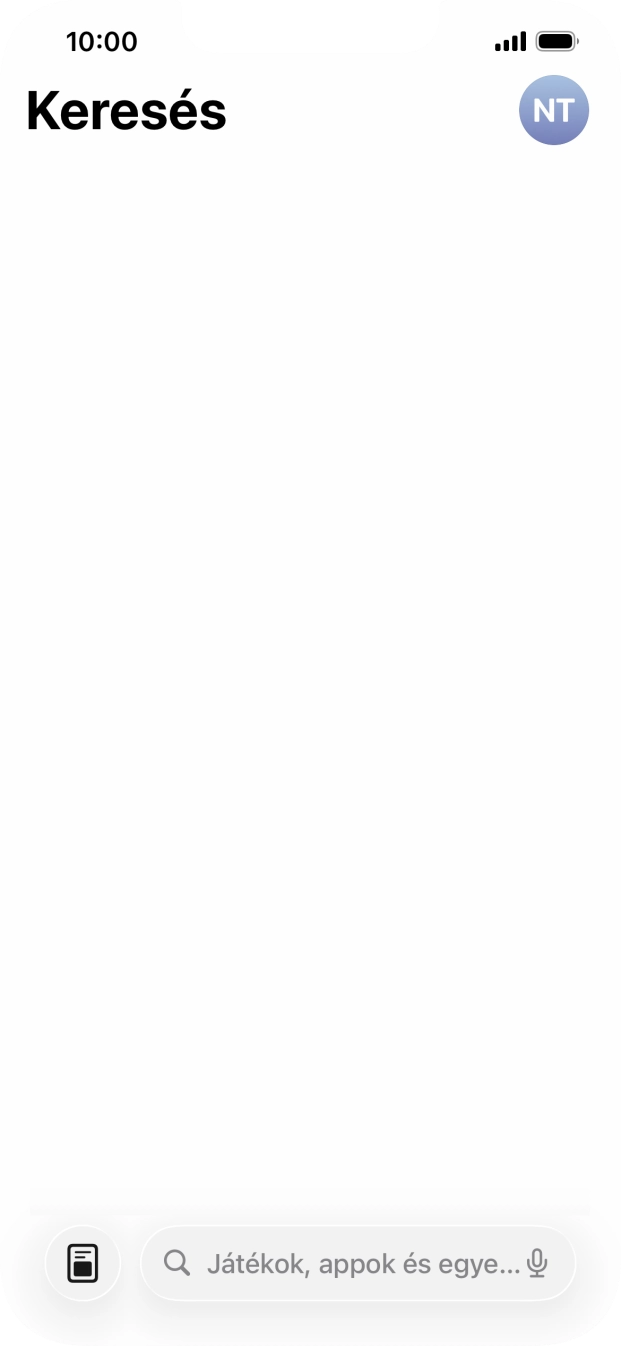 Kattints a keresés mezőre, és írd be a keresett alkalmazás nevét vagy tárgykörét.