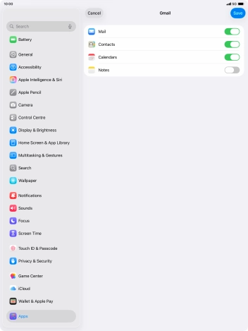 If this screen is displayed, your email account has been recognised and set up automatically. Follow the instructions on the screen to key in more information and finish setting up your tablet.