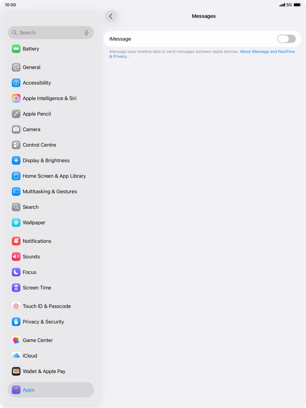 Press the indicator next to 