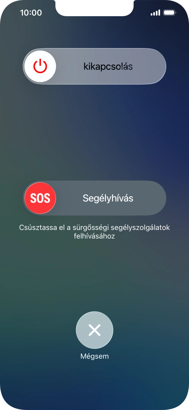 Kattints a kikapcsolás ikonra, és húzd az ikont jobbra.