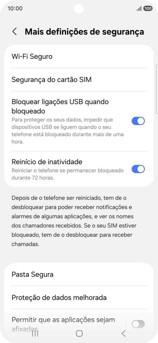 Prima Segurança do cartão SIM.