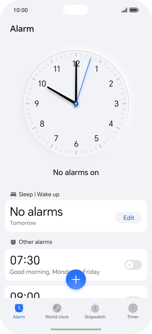 Press Alarm.