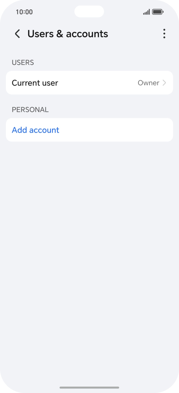 Press Add account.