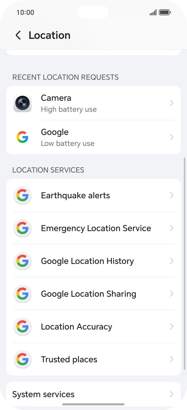 Press Location Accuracy. Press Location Accuracy.