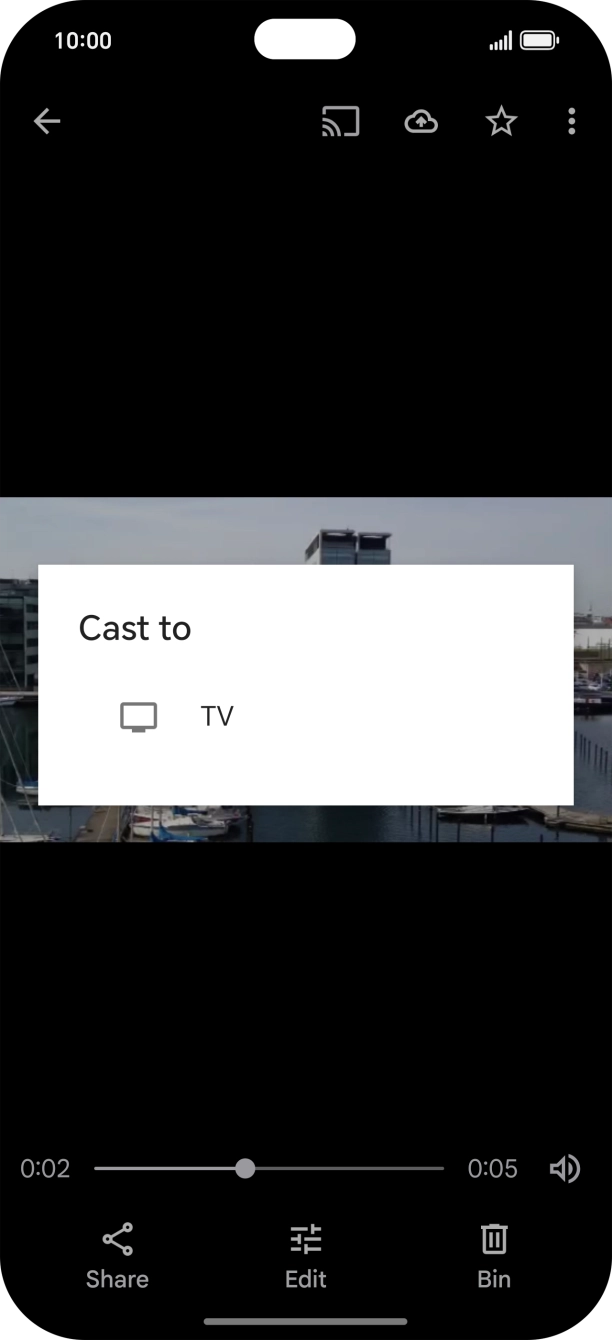 Press the required device. Press the required device.