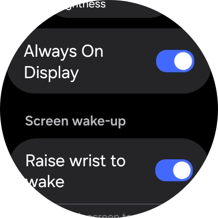 Press the indicator next to 'Always On Display' to turn the function on or off.
