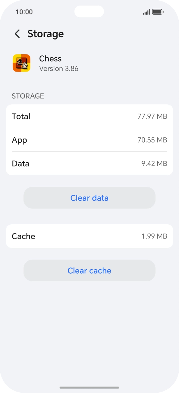 Press Clear cache.