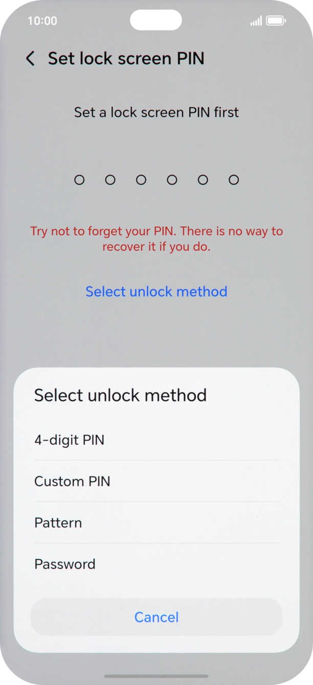Press the required lock code and follow the instructions on the screen to create an additional lock code. Press the required lock code and follow the instructions on the screen to create an additional lock code.