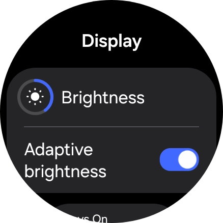 Press the indicator next to 'Adaptive brightness' to turn the function on or off.