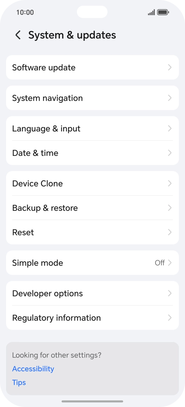 Press Software update. If a new software version is available, it's displayed. Follow the instructions on the screen to update the phone software. Press Software update. If a new software version is available, it's displayed. Follow the instructions on the screen to update the phone software.