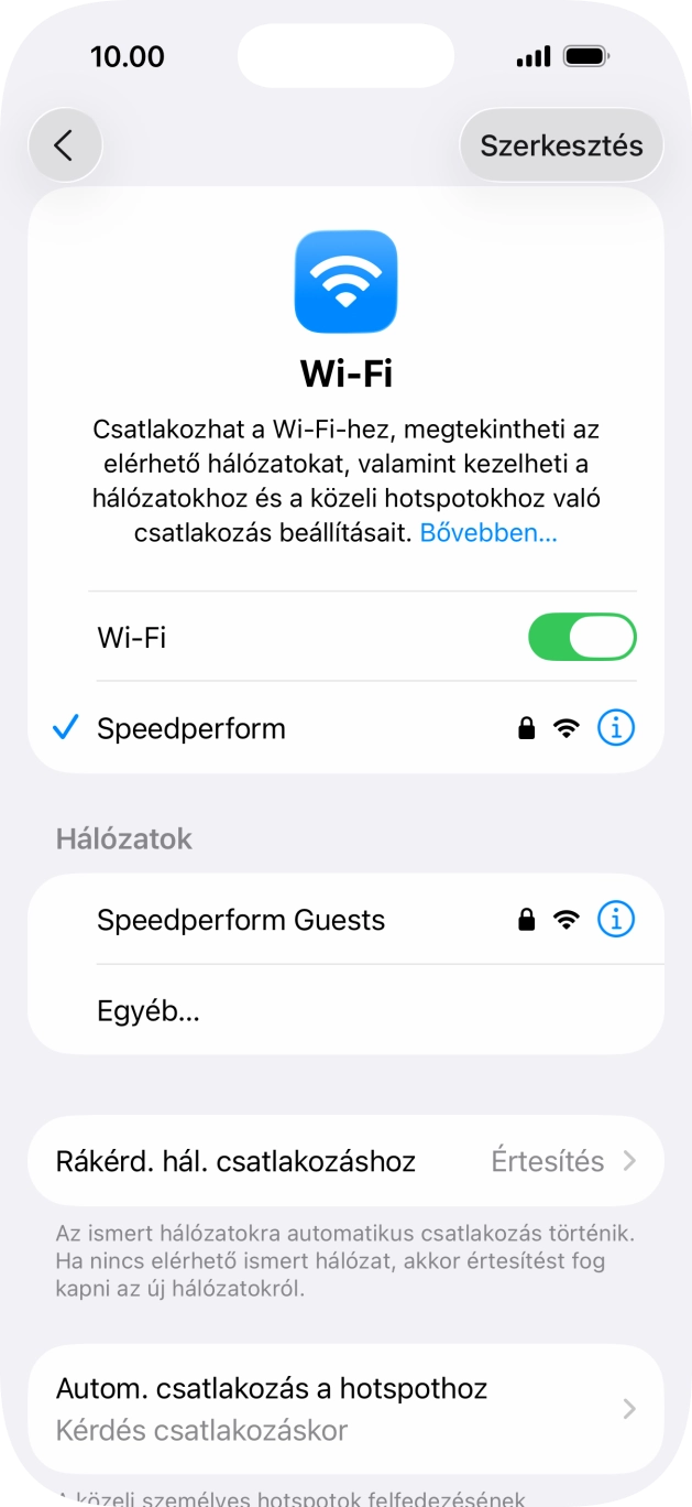 Húzd az ujjad felfelé a kijelző aljáról, hogy visszatérj a kezdőképernyőhöz.