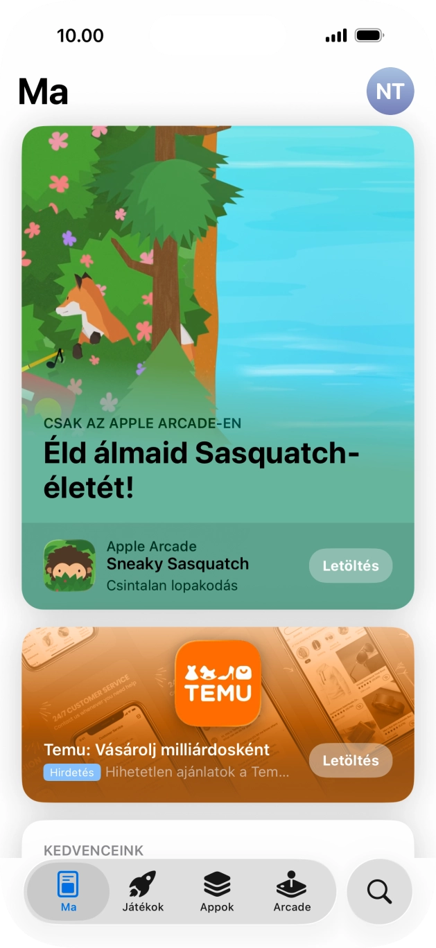 Kattints a keresés ikonra.