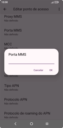 Introduza 80 e prima OK.