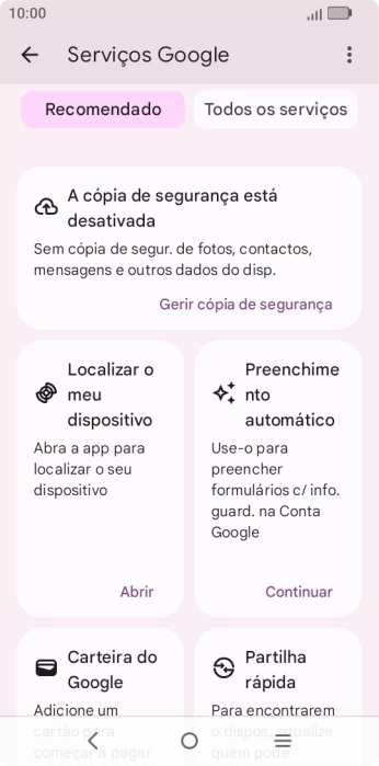 Prima Localizar o meu dispositivo.