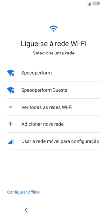 Prima a rede Wi-Fi pretendida.