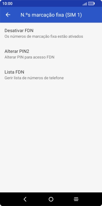 Prima Desativar FDN para desativar a marcação permitida.