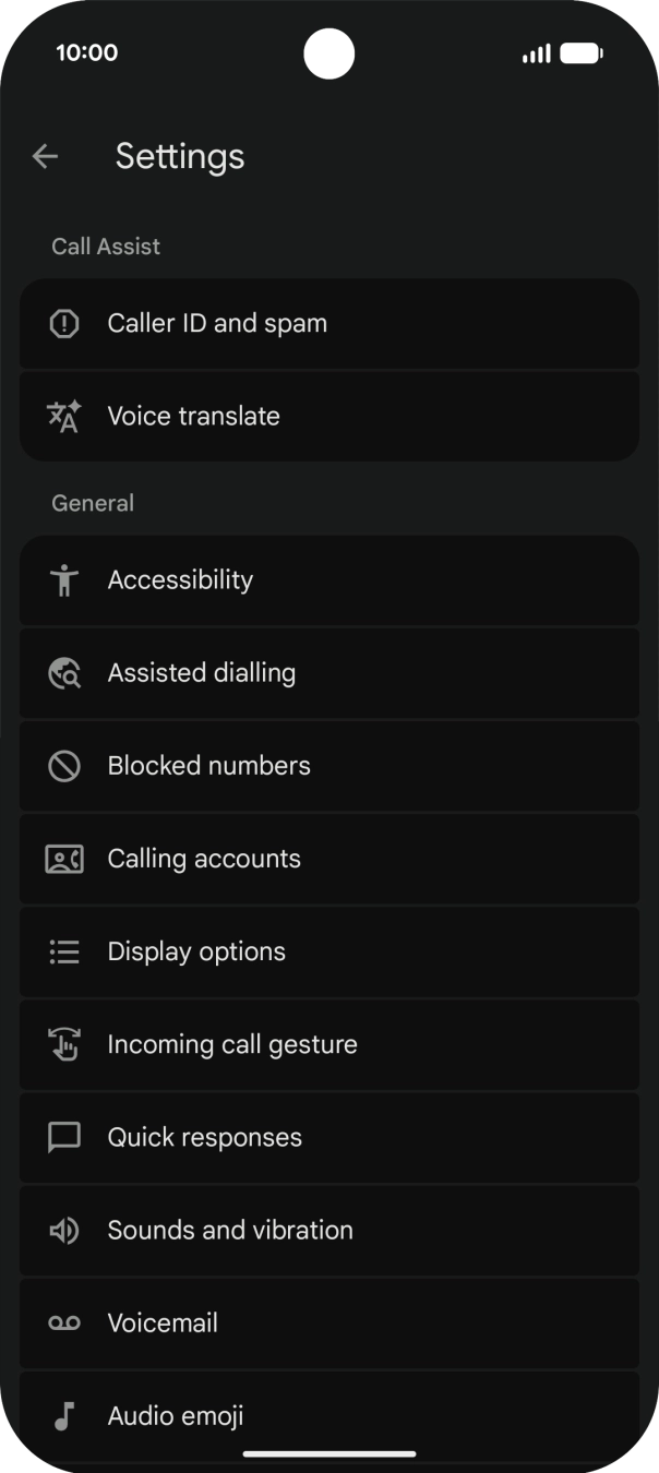 Press Calling accounts.