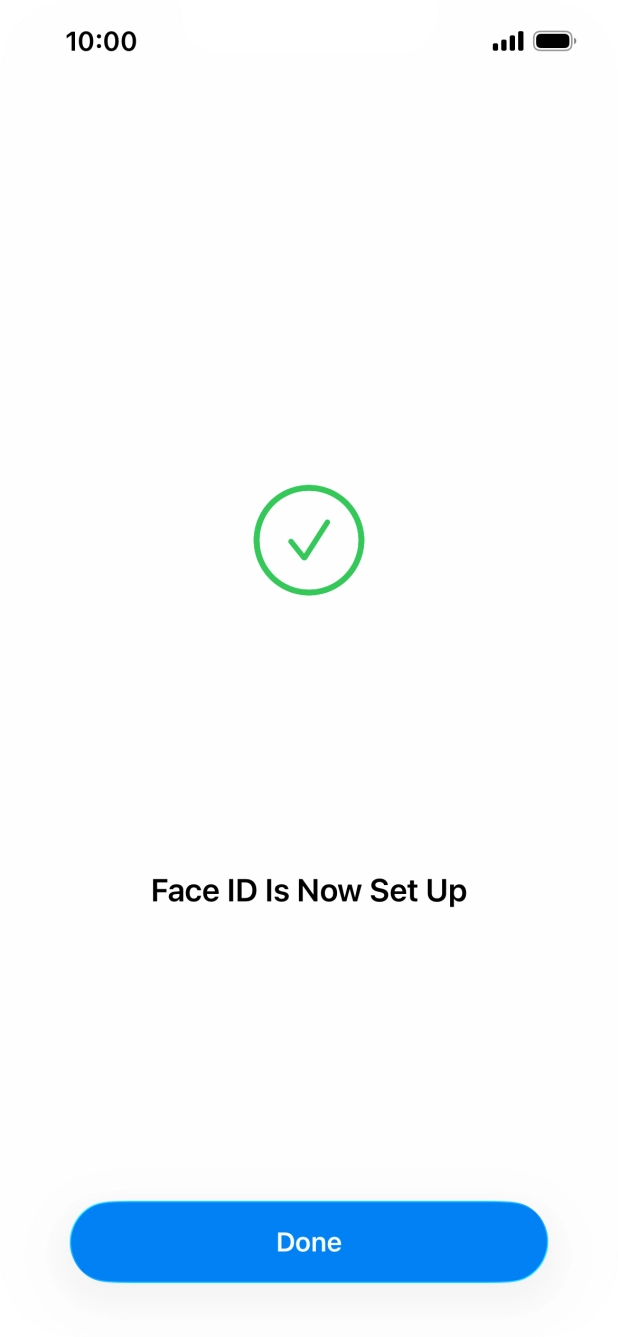 Press Done. If you haven't previously selected a lock code, key in a code of your own choice twice.
