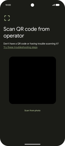 Place the QR code you've received inside the phone camera frame to scan the code.