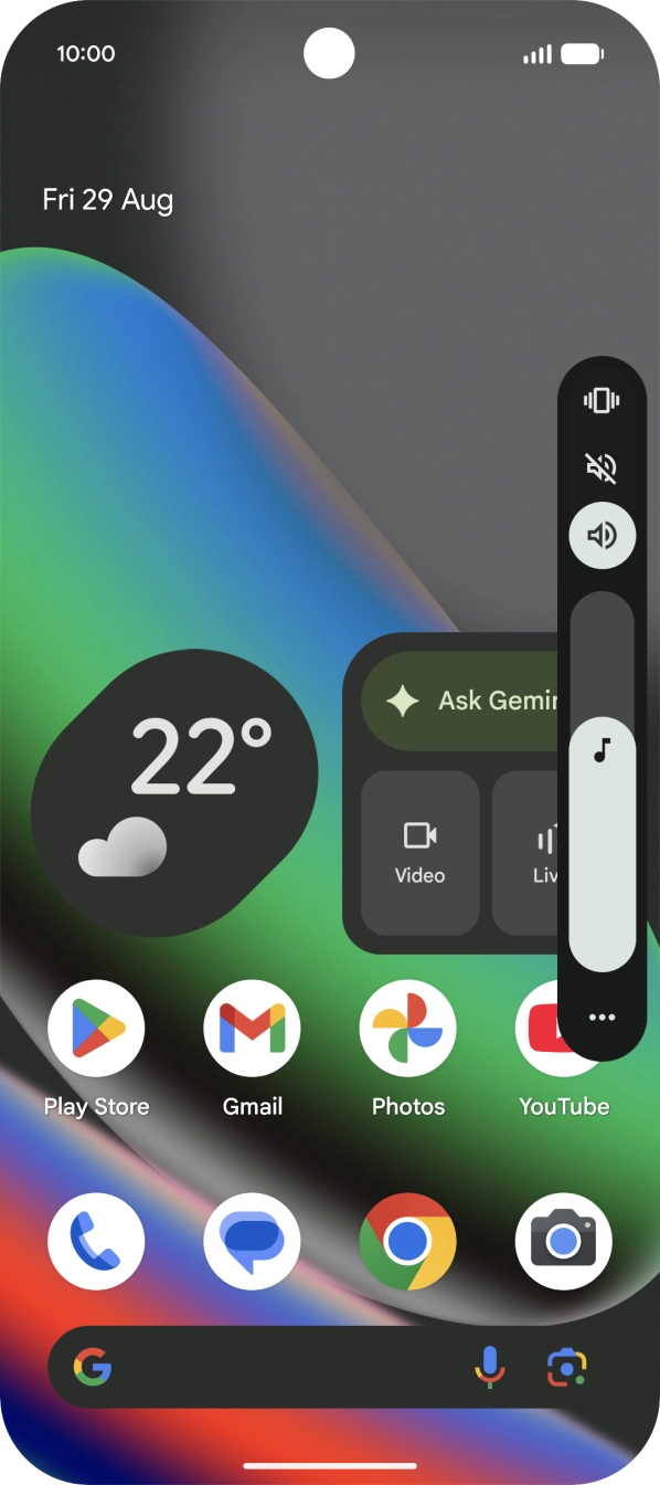Press the silent mode icon to turn on the function.