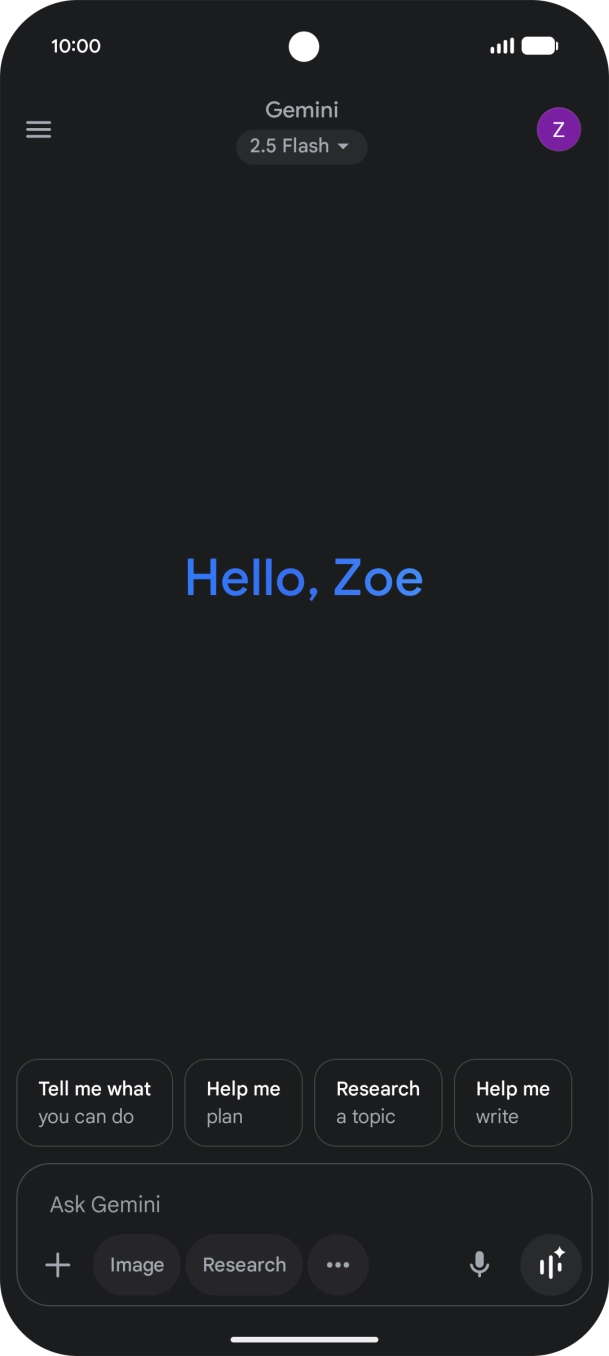 Press the profile icon. Press the profile icon.