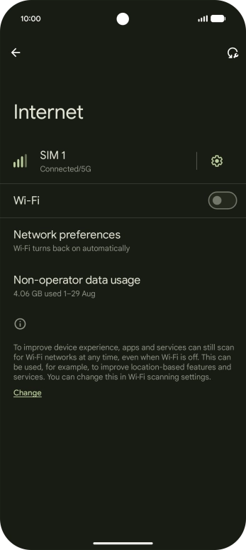 Press the indicator next to Press the indicator next to
