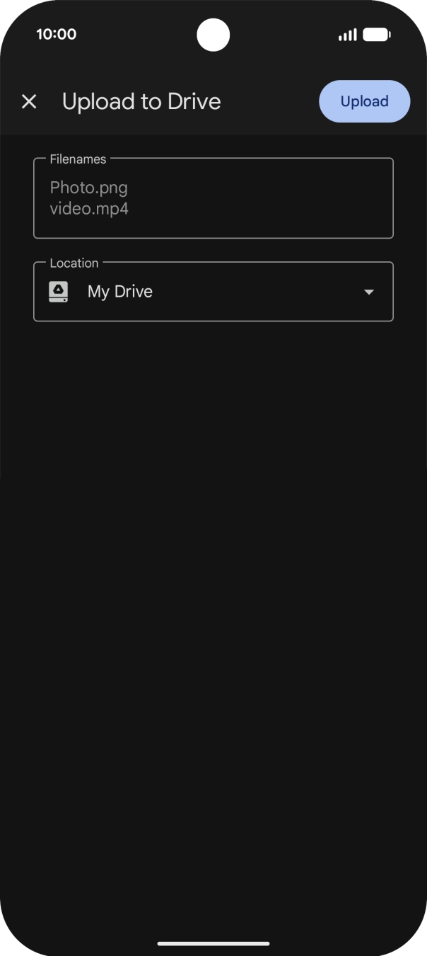 Press the field below 'Location' and go to the required folder.