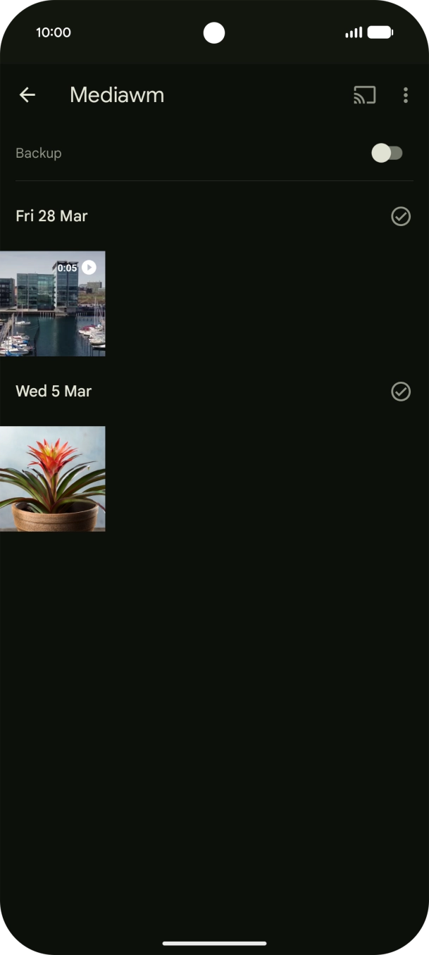 Go to the media content you want to cast from your phone.