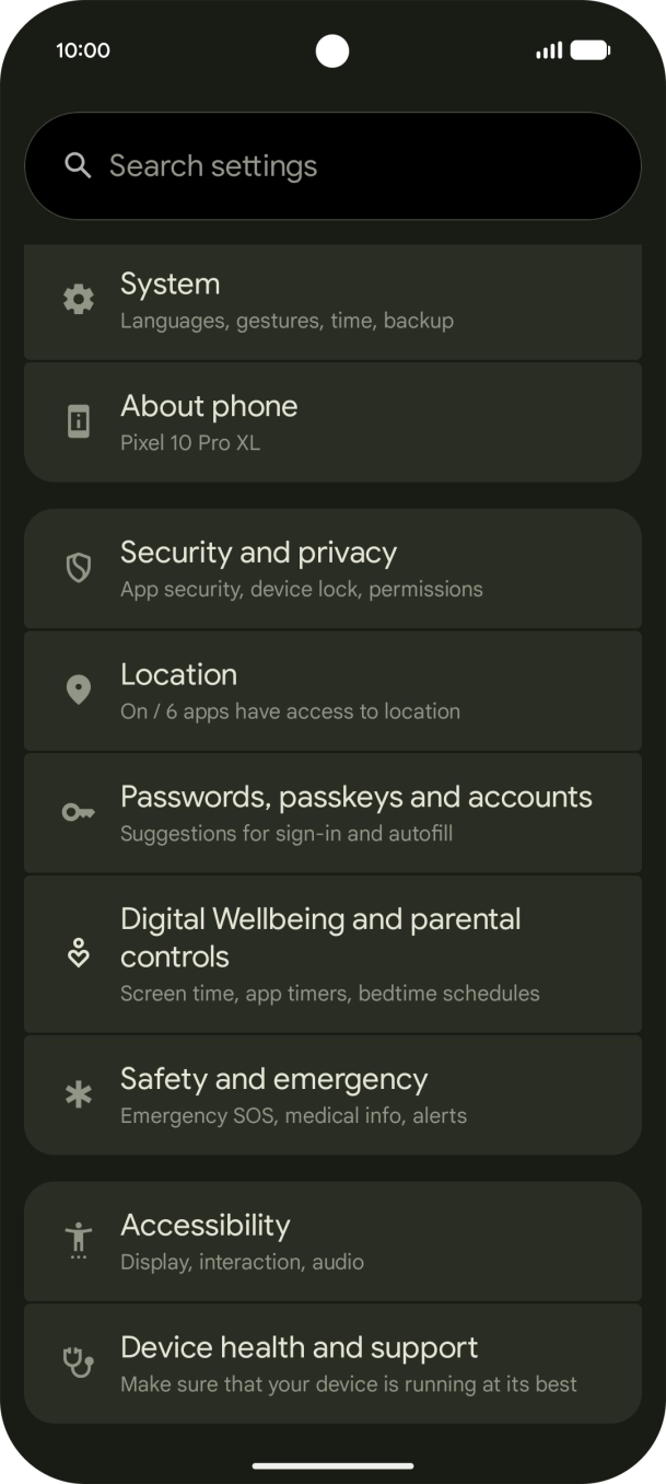 Press Accessibility.