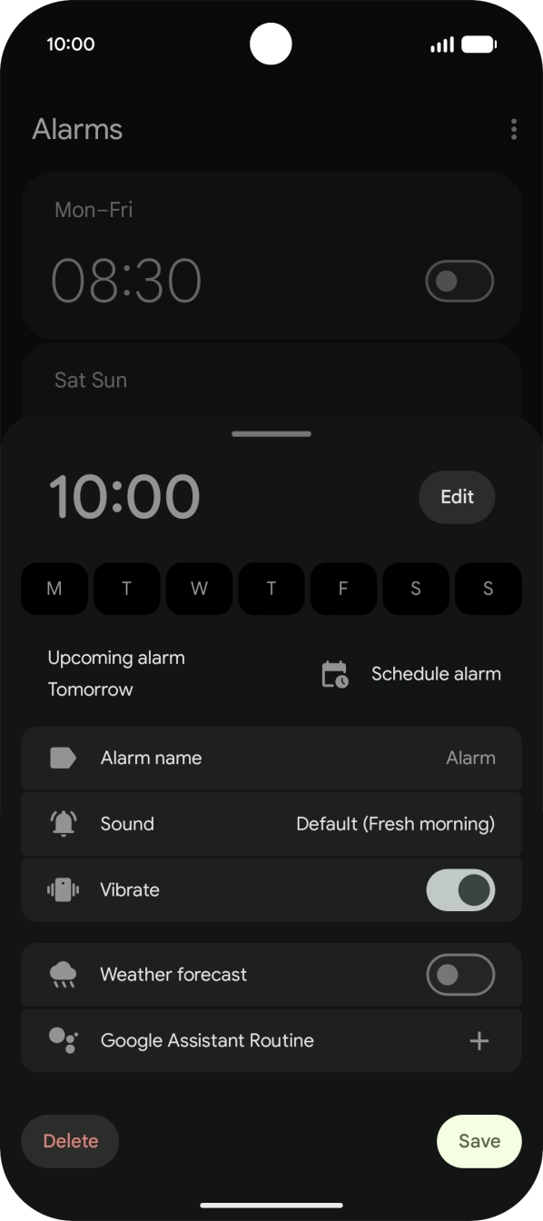 Press the required week days to select them.